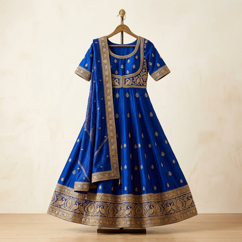 Vrindavan Gopi Dress – Royal Blue