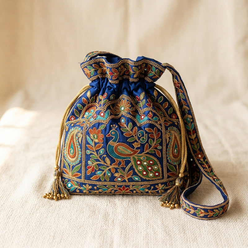 Peacock Japa Bag